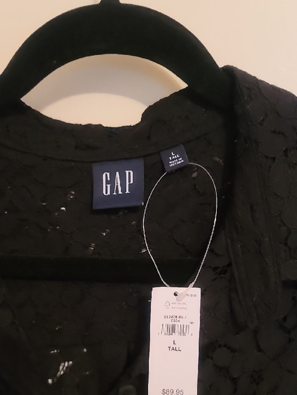 GAP Black Lace Button-Up Dress - Picture 2 of 5